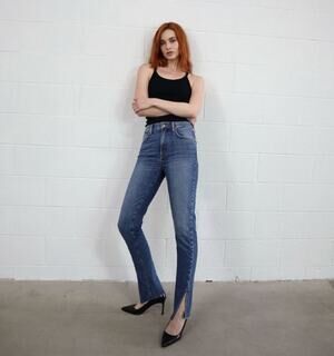 Etica | Twisted Seam Slim Split Hem Jeans Riverside Wash 26